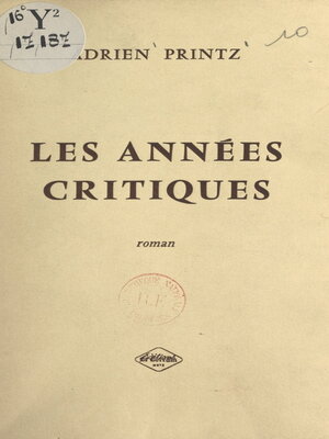cover image of Les années critiques
